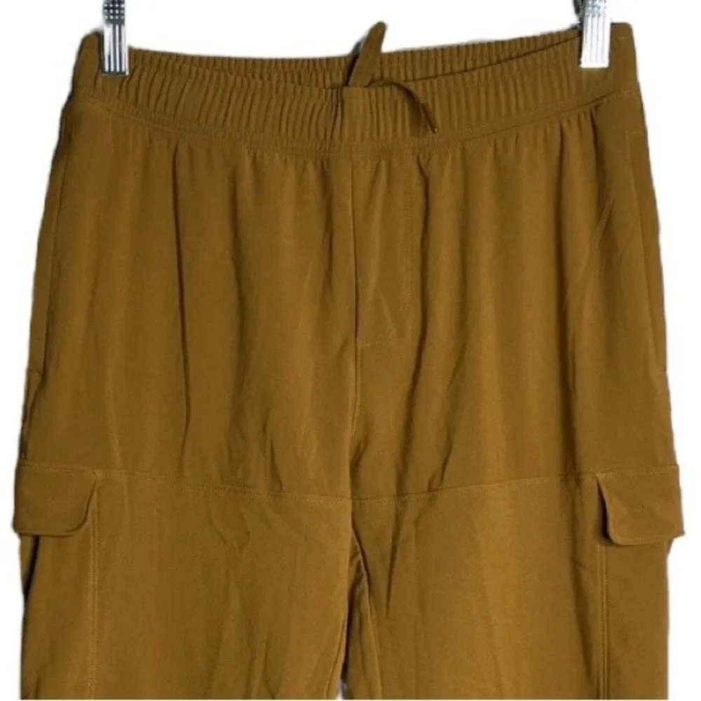All In Motion Pants Mens‎ Small Woven Cargo Jogger Orange Yellow Butterscotch